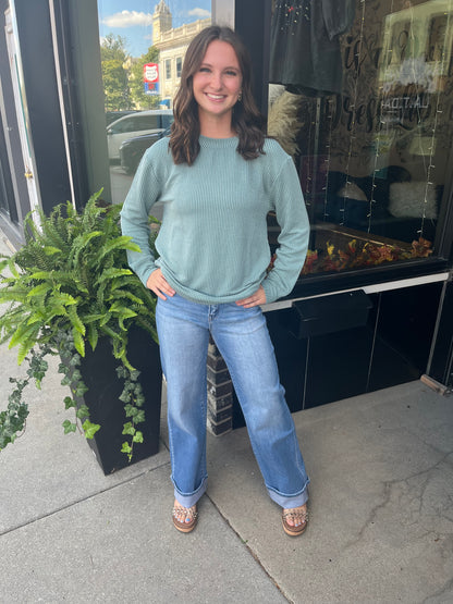 Long Sleeve Ribbed Top