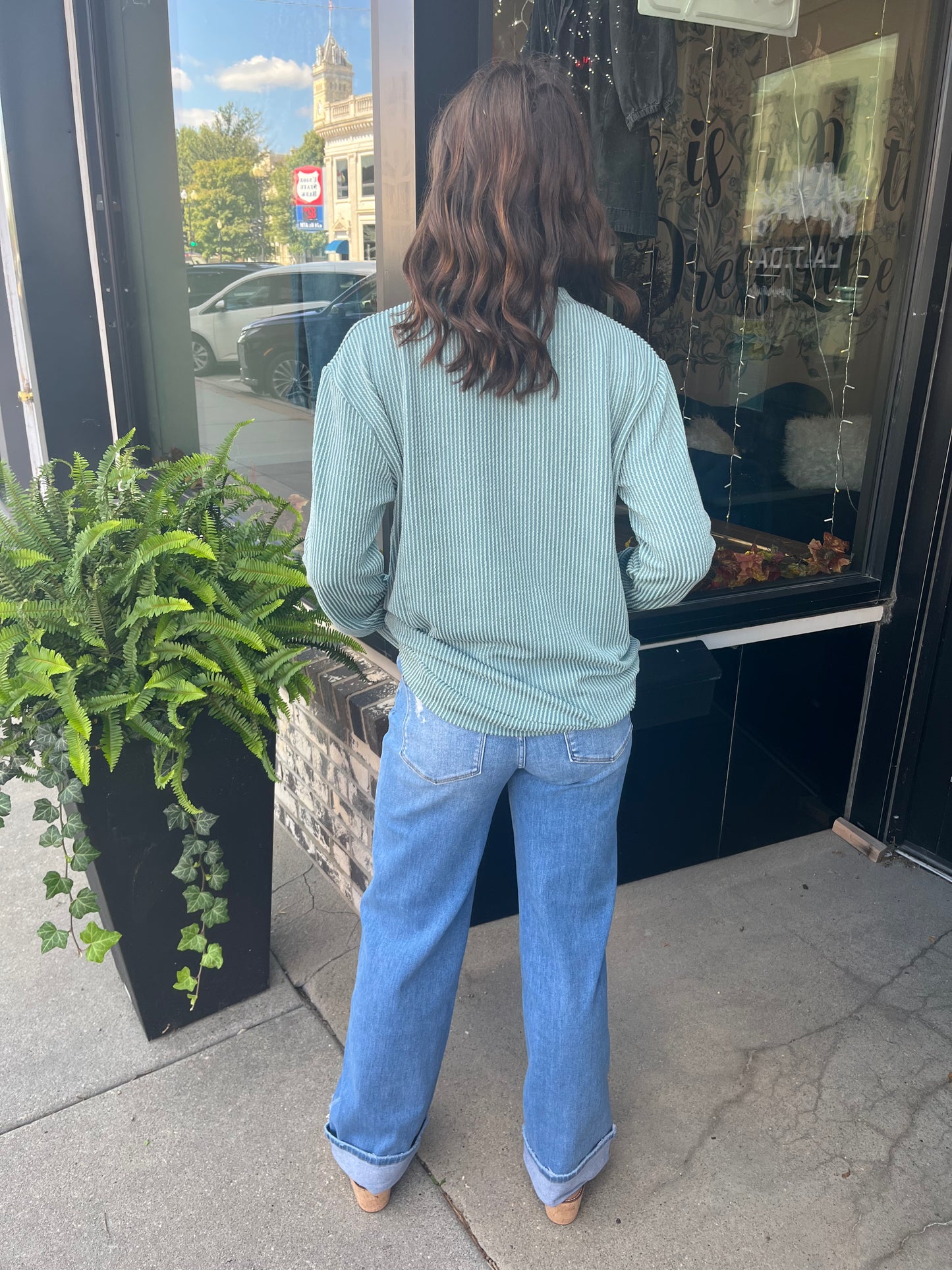 Long Sleeve Ribbed Top