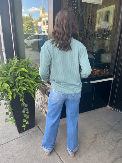Long Sleeve Ribbed Top