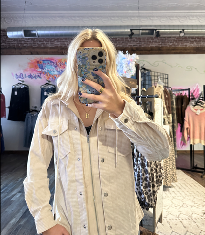 Textured Hooded Jacket