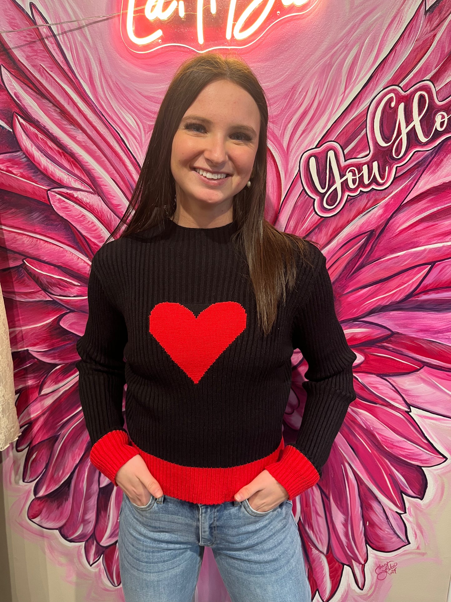 Be Mine Ribbed Sweater Top