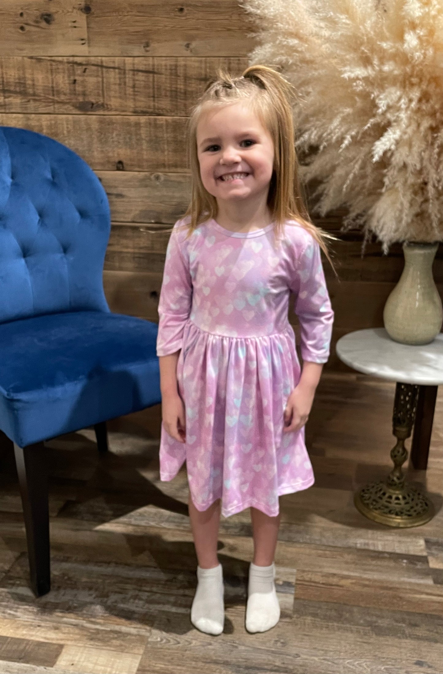 Pastel Heart Twirl Dress