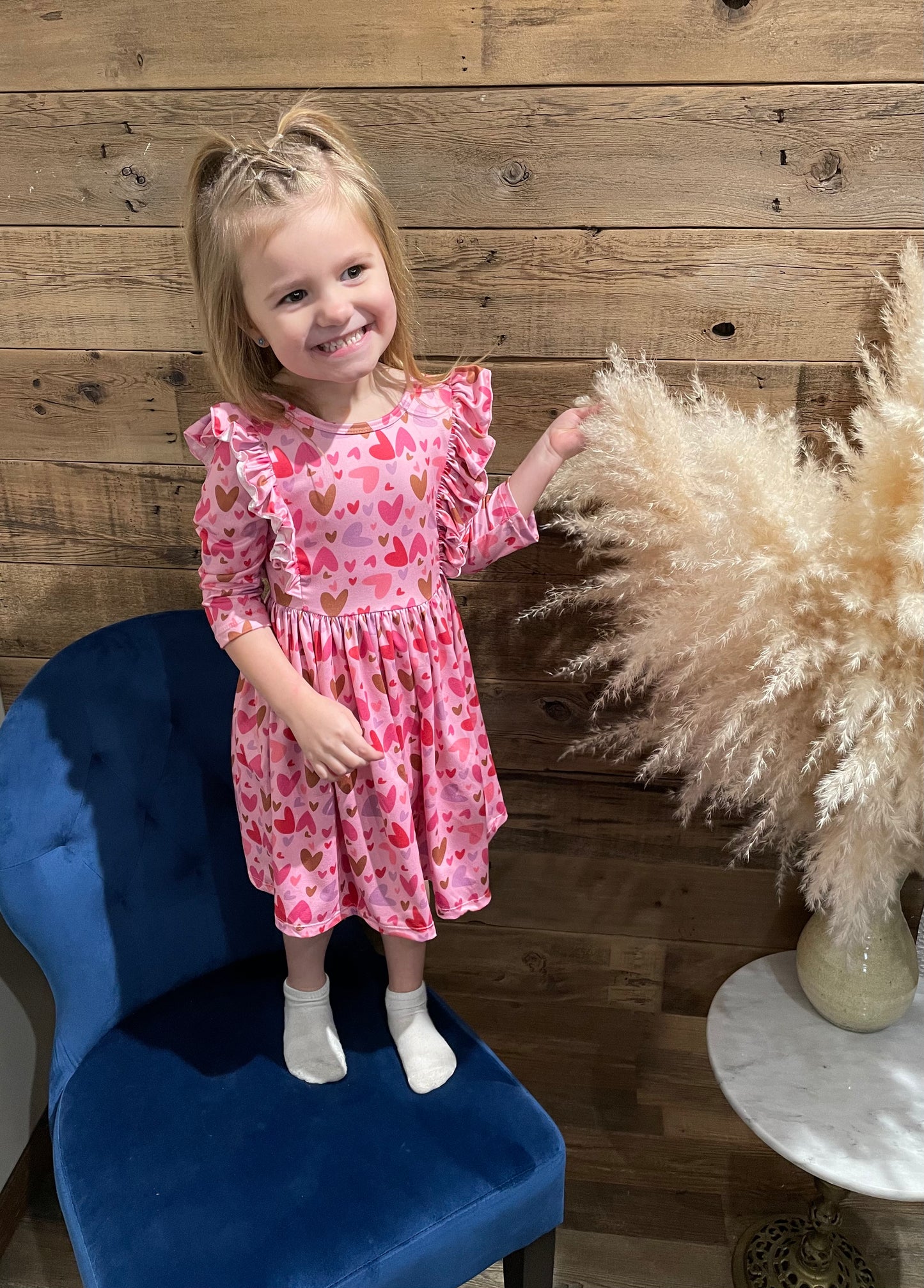 Heart Ruffle Twirl Dress