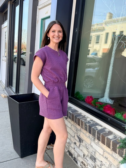 Purple Knit Romper