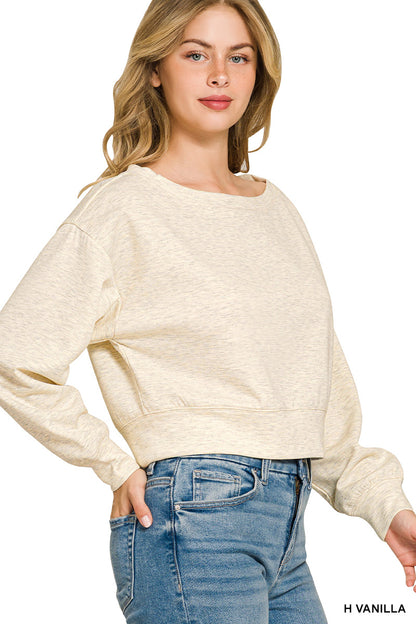 Scuba Crop Boatneck Top