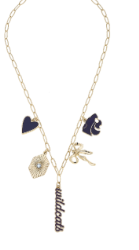 KSU Wildcats Paper-Clip Charm Necklace