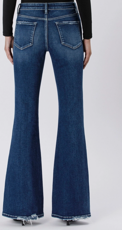High Rise Full Length Flare Jeans