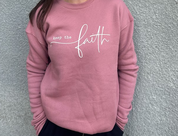 Keep The Faith Sweatshirt Mauve