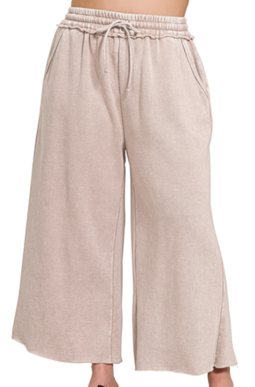 Plus Acid Wash Fleece Sweatpants
