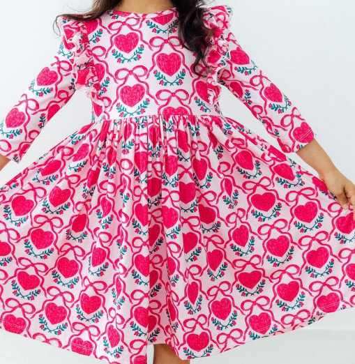 Fluttering Hearts Twirl Dress