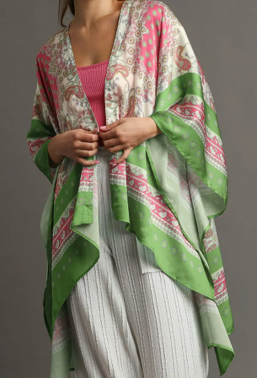 Mixed Print Kimono