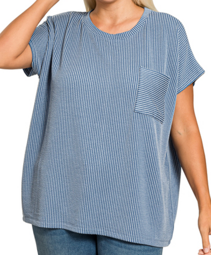 Plus Ribbed w/Front Pocket
