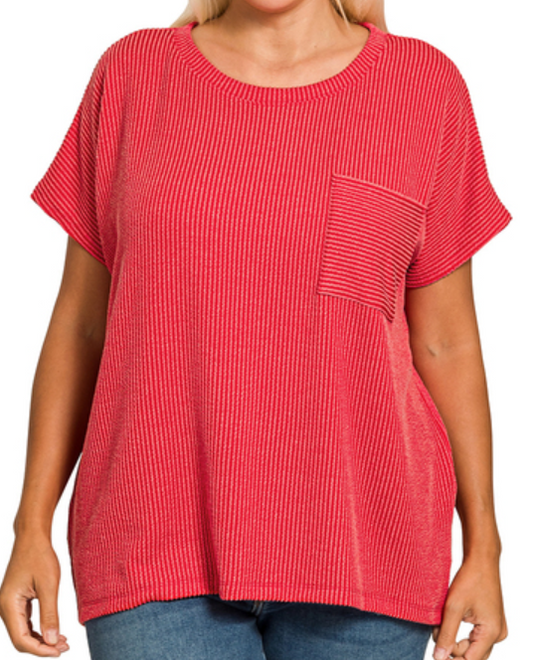Plus Ribbed w/Front Pocket