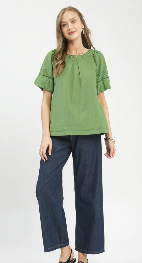 Sage Round Neck Top