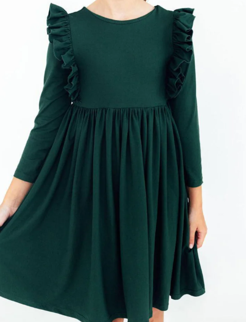 Winter Ruffle Twirl Dress