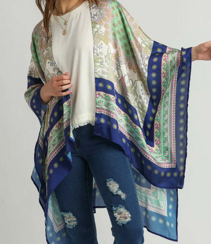 Mixed Print Kimono