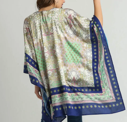 Mixed Print Kimono