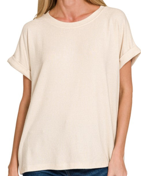 Melange Short Sleeve Top
