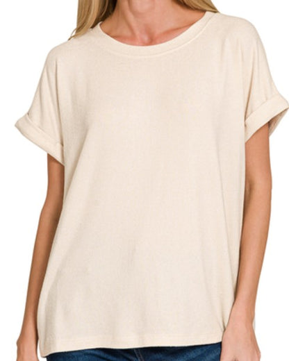 Melange Short Sleeve Top