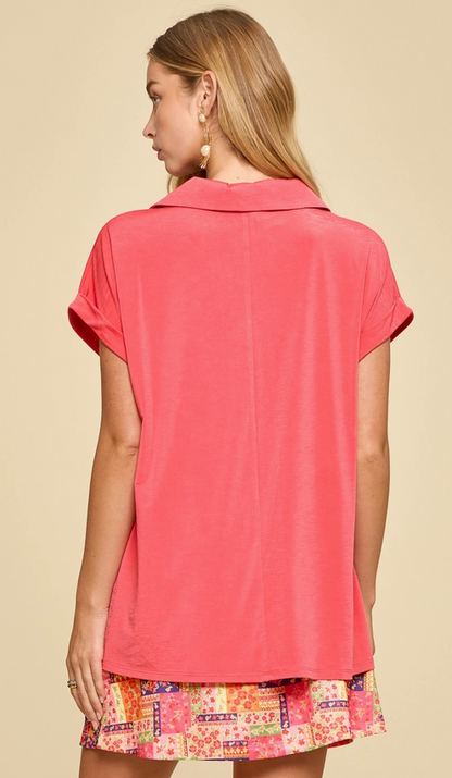 Dolman Sleeve Relaxed Blouse