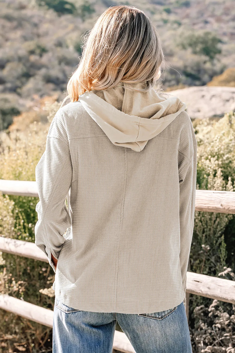 Textured Hooded Jacket